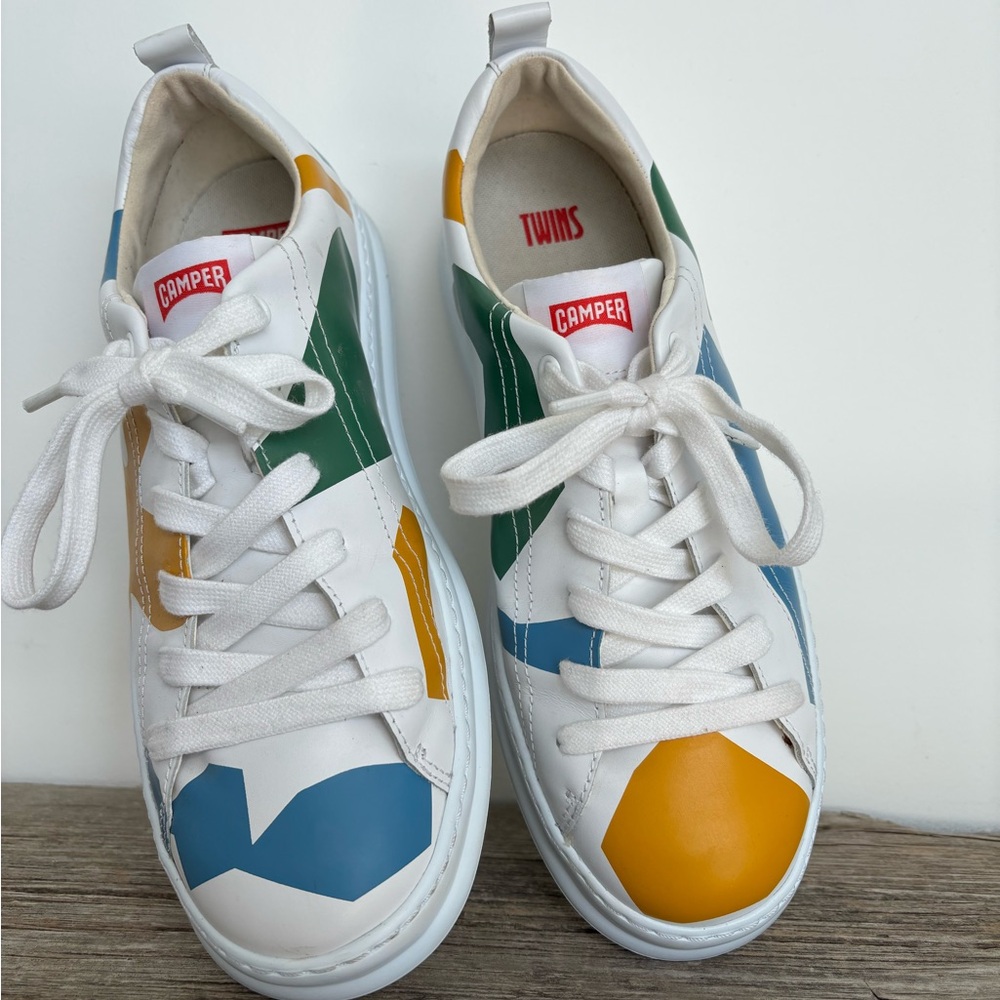 Men’s Camper Twins White, Blue, Green, Yellow Sneakers